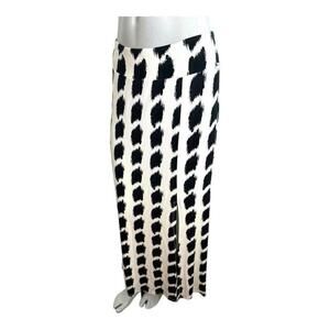 Karen Kane White Black Jersey Maxi Skirt Size Small